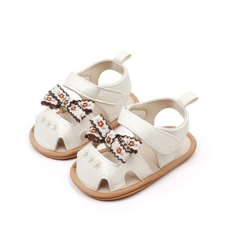 Mary Jane Shoes with Glitter  Bowknot Strap Non-Slip for Baby Infant Child