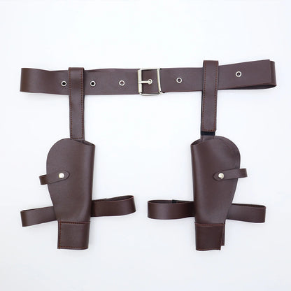 Ancient Tombs Game women Lara Gun Holster Western Denim Belt Cosplay Role-Playing guns holder band belts costumes