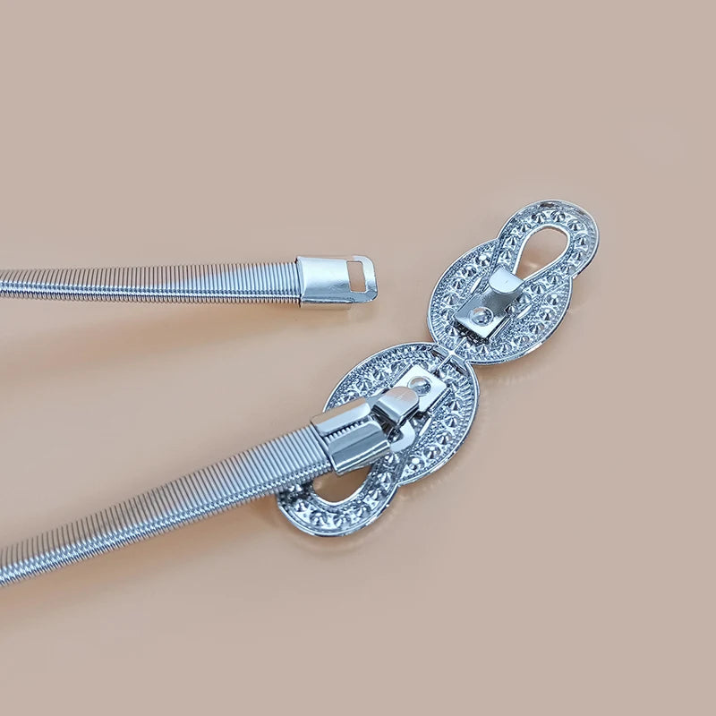 Fashion Gold Chain Belt Female Waist Adjustable Desinger Belts For Women High Quality Luxury Brand Punk Metal Dress Waistband