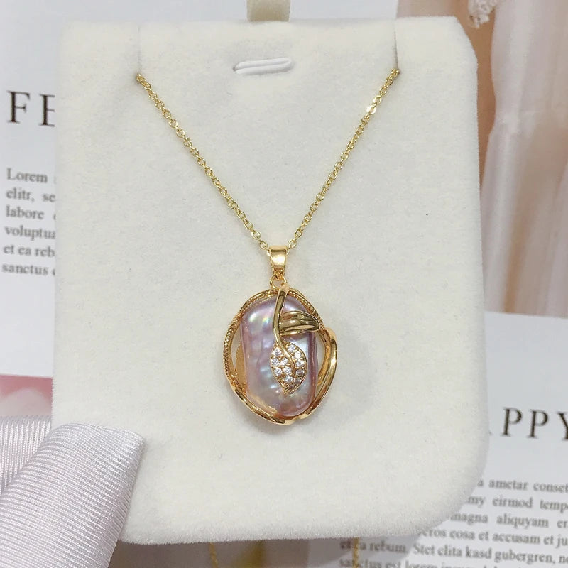 ZHBORUINI 2024 New Big Baroque Pearl Jewelry Sets 18K Gold Plating Natural Freshwater Pearl Necklace Earrings For Women Gift