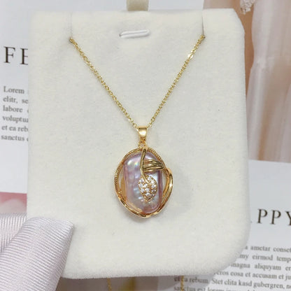 ZHBORUINI 2024 New Big Baroque Pearl Jewelry Sets 18K Gold Plating Natural Freshwater Pearl Necklace Earrings For Women Gift