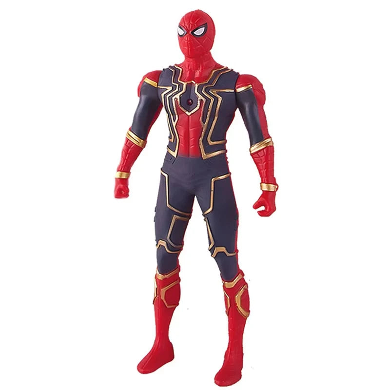 2025 Marvel Spiderman Hulk Ironman Anime Action Figure Toy Christmas Gift Pvc Movable Joints Luminous Doll Collection Model Toy