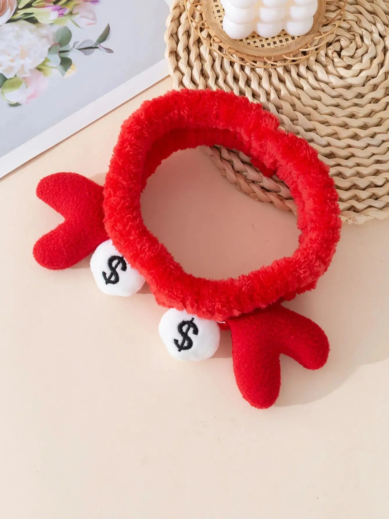 Creative Face Wash Hair Band Cute Cartoon Crab Headband Cute Funny Hair Hoop