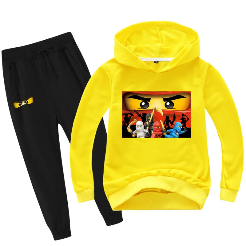 2-13 years Spring Autumn Children Clothing Sets  Kids Clothes Baby Boys Hoodies Pants 2 Pcs Set Tracksuit Anime Outwear Coat