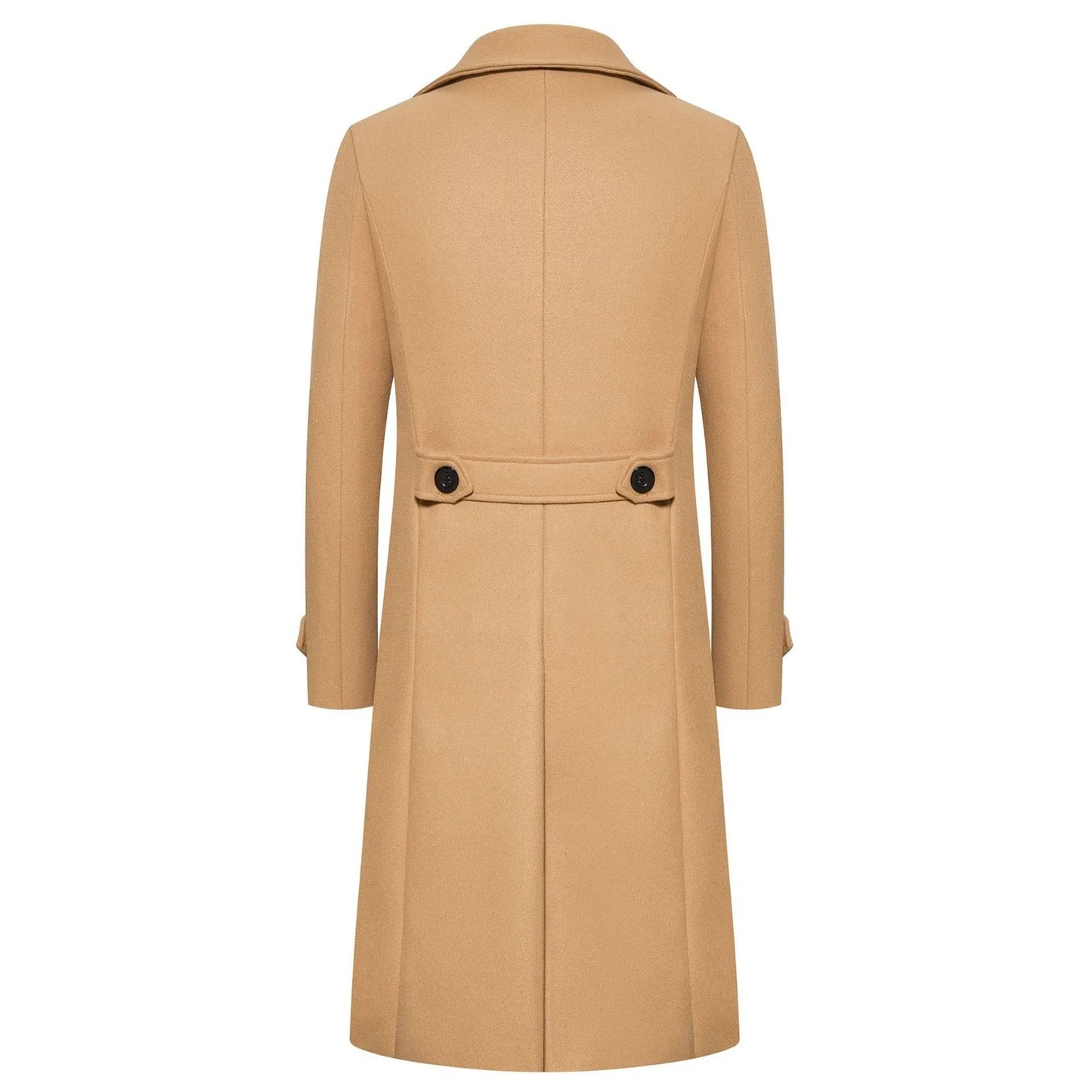 Woolen Warm Men's Double Breasted Overcoat Autumn/Winter Button Long Cardigans Smooths Long Jacket Elegant Trench Coat For Men