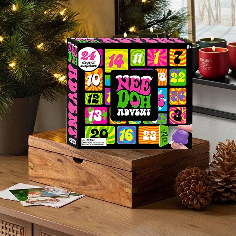Christmas 2025 Nee Doh Advent Calendar Gift 24 Day Countdown New Year Family Friends Children Blind Box Party Props Mood Stuffs