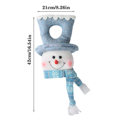 Christmas Lighted Blue Snowman Ornament Glowing Snowman Ocean Style Creative Christmas Gifts Home Door Hanging Decoration
