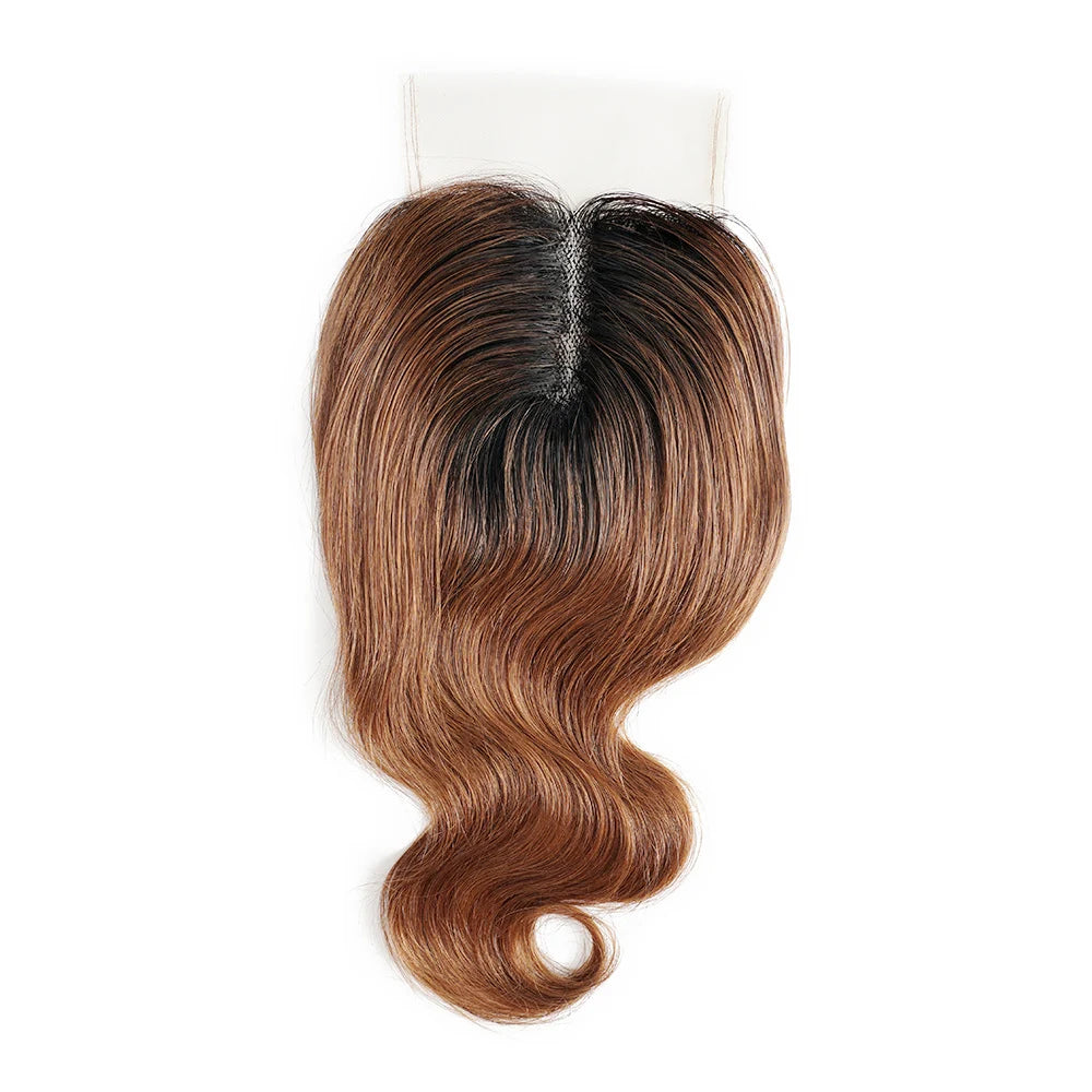 Body Wave 4x1 T Lace Closure Middle Part Transparent Lace Black Brown Honey Blonde Indian Remy Human Hair Bobbi Collection