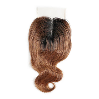 Body Wave 4x1 T Lace Closure Middle Part Transparent Lace Black Brown Honey Blonde Indian Remy Human Hair Bobbi Collection