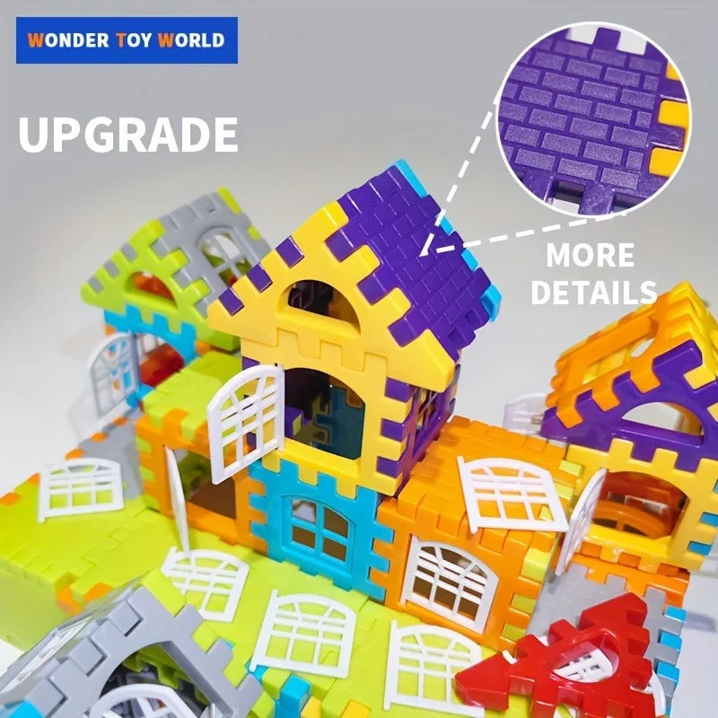 100pcs House Assembly Building Blocks, Large Size, Creative Square Blocks, Educational DIY Assembly Toys, Birthday Gifts