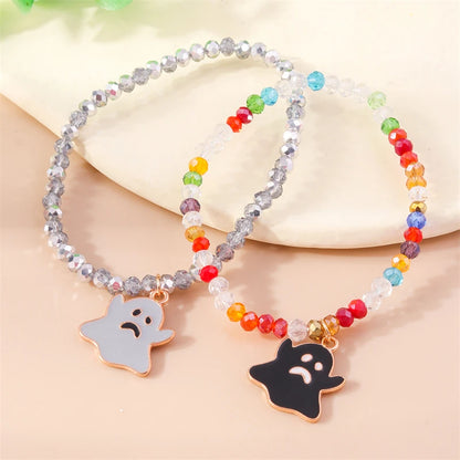 EtherealBe Bohemian Halloween Ghost Bracelet featuring colorful beads and ghost charms for festive style