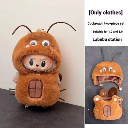 Cartoon Cute Doll Clothing For Labubu Wacky Mart Fried Shrimp Diy Doll Clothing Personalized Dressing Suitable For Labubu V1 V3