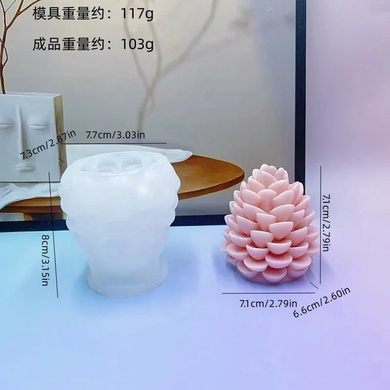 Christmas Series Pine Cone Silicone Candle Mould DIY Handmade Pine Cone Candle Plaster Resin Crafts Soap Mould Christmas Gift