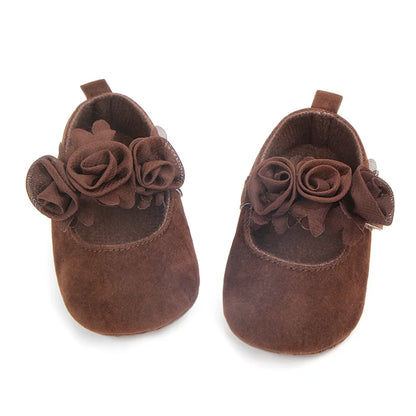 Baby Girl Shoes First Walkers Flower Pattern Fabric Cotton Shoe Unisex Non-slip Breathable Soft Bottom Toddler Crib 0-18M