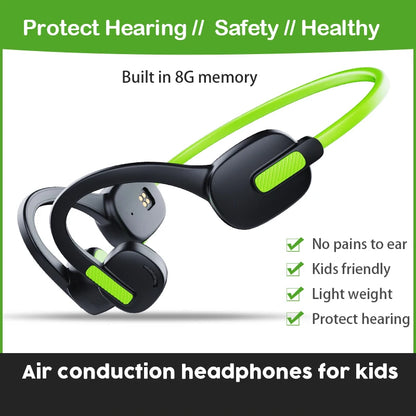 Wireless Speaker Kids Earphones Headset Air Bone Conduction Headphones with Mp3 Gift for Kids Children Girl Boy Student