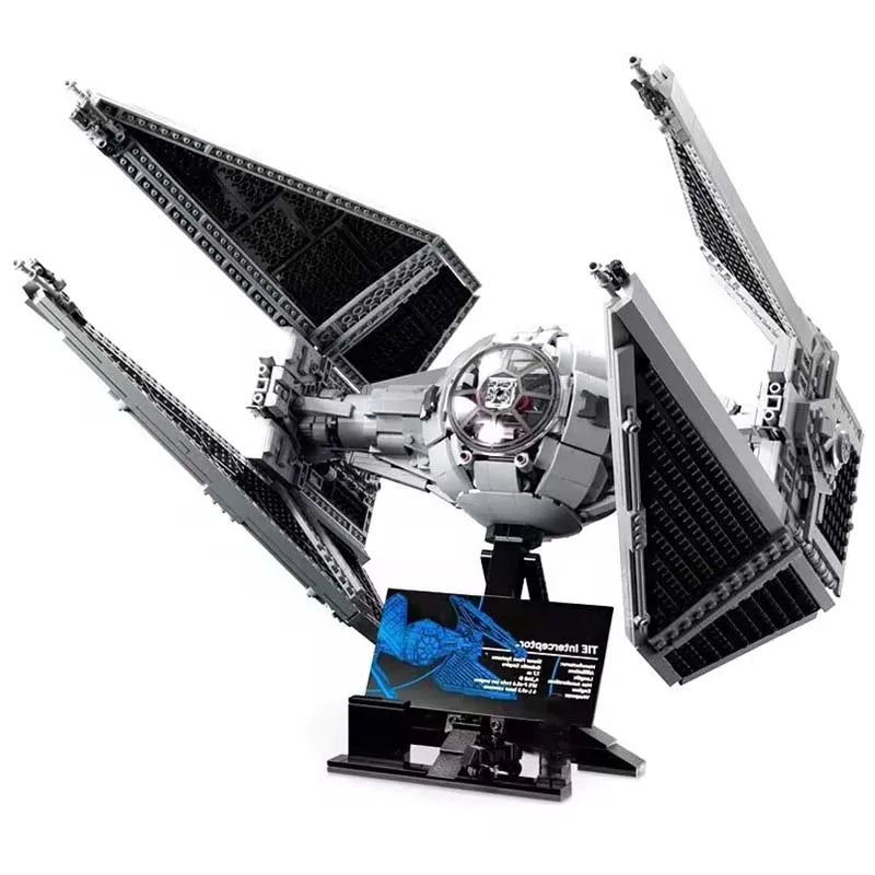 New 1931PCS Technical TIE Interceptors Spaceship 75382 Building Blocks Starfighter MOC Assembly Collectibles Display Model Gifts