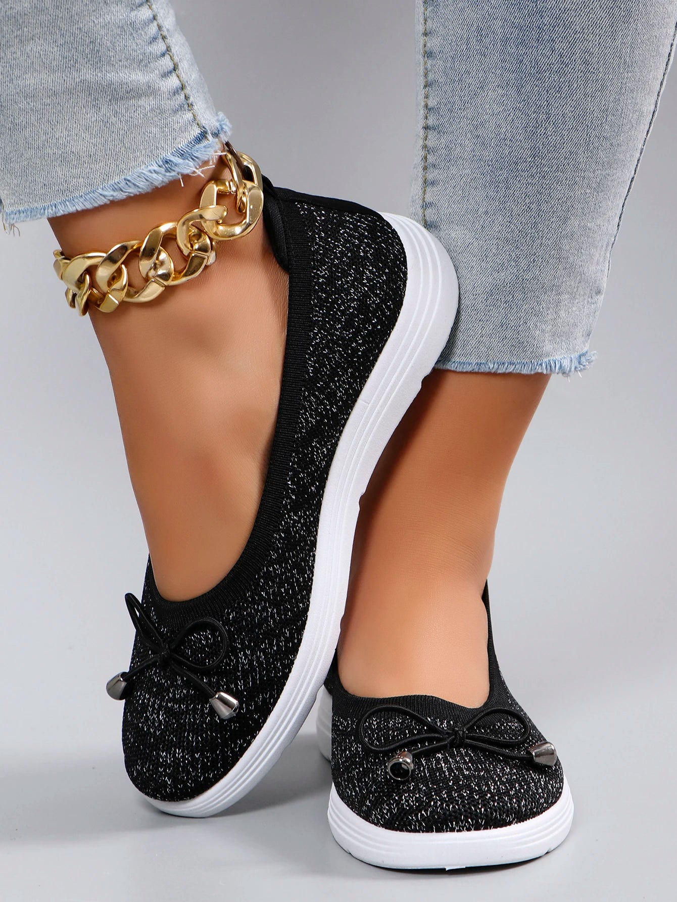 Spring new women's sports shoes, fashionable, breathable, lightweight, non-slip, wear-resistant, casual sports shoes, flat shoes