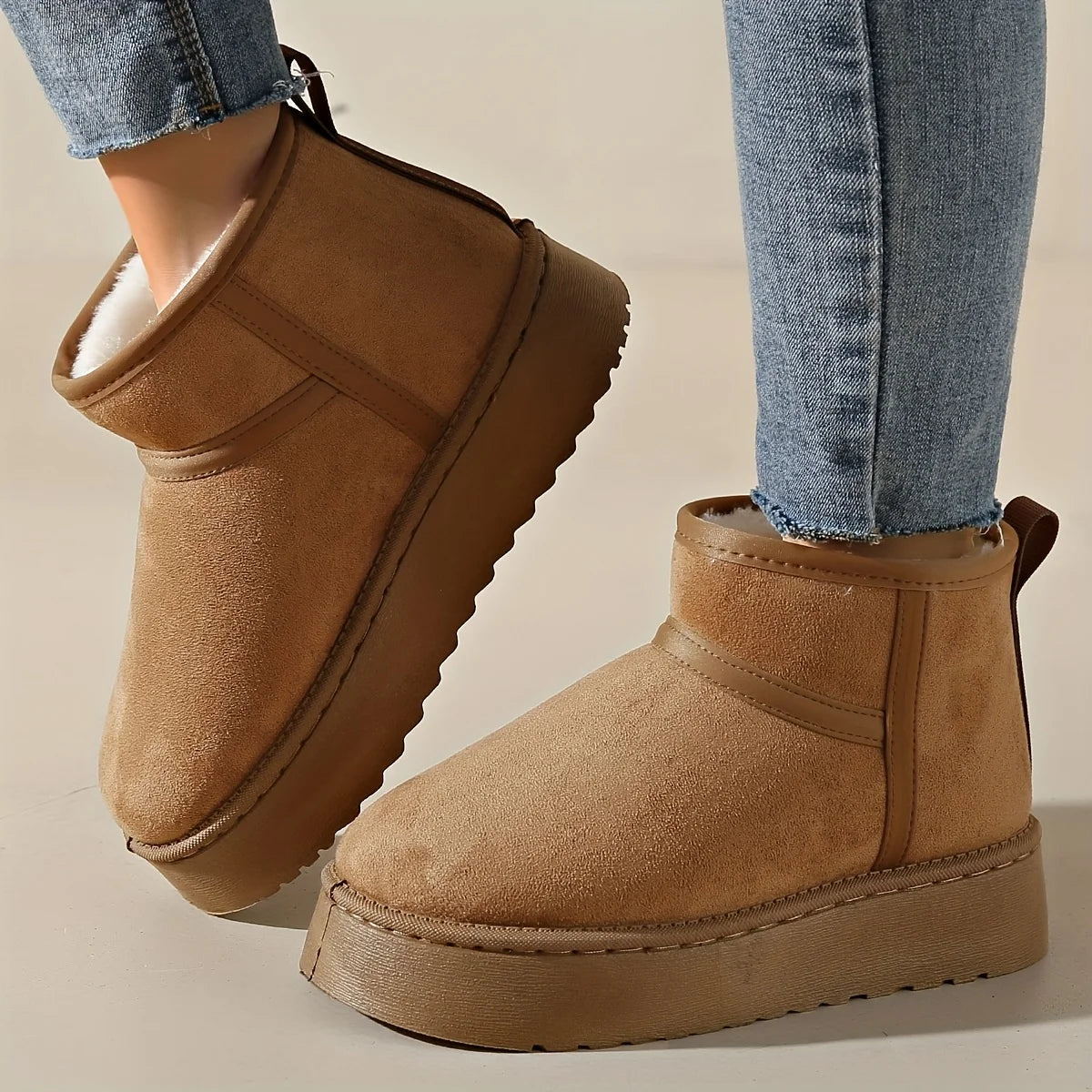 Warm Winter Snow Boots - Cozy, Thick-Soled & Unisex for Indoor Outdoor Comfort.
