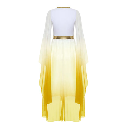 Women Halloween Ancient Greek Goddesses Queen Cosplay Costume Roman Toga Gold Trim Cape Tunic Dress Church Choir Worship Robe