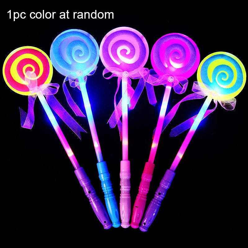 Glowing Magic Wand Flash Fairy Wand Children Kids Christmas Party Stalls Toys Halloween Small Gifts for Party Festival Bulk