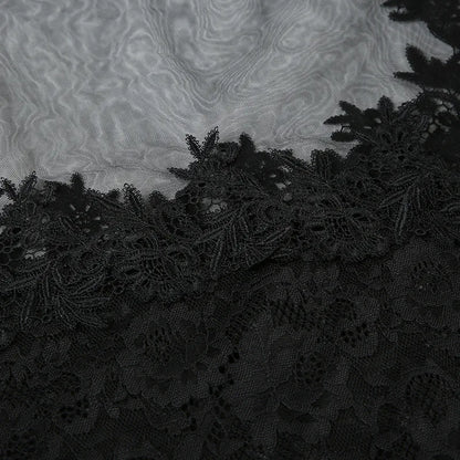 Shestyle Lace Transparent Mini Dress Sexy Women Wrapping Spaghetti Embroidery Flower Sheath Nightwear Club Mesh Wave Fantacy