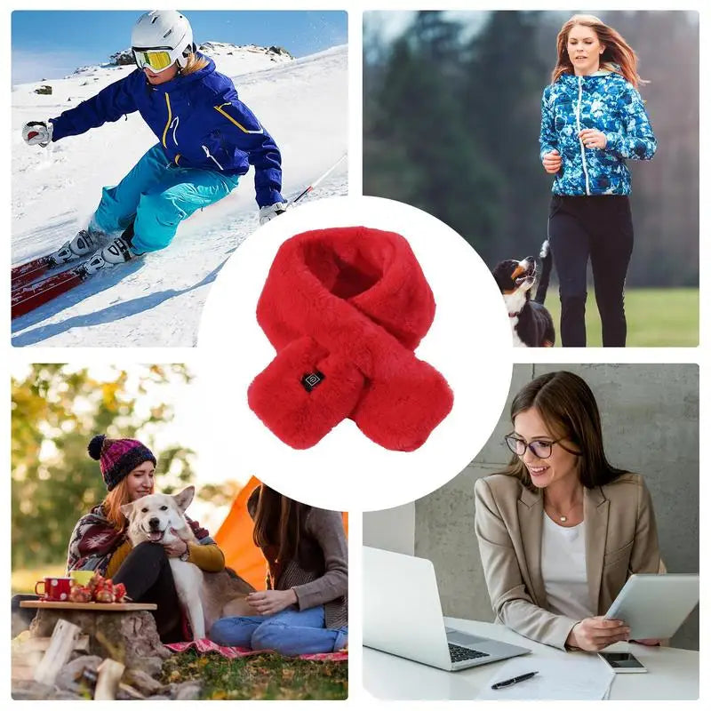 Neck Scarf For Heat Heated Neck Wrap Three Temp Settings Heated Soft Scarf Intelligent Cordless Portable Electric Heating Scarf