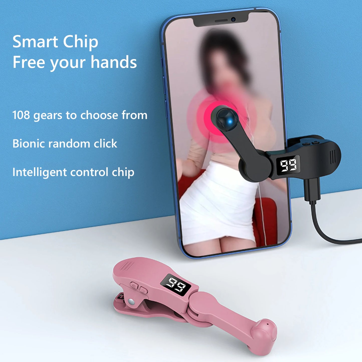 Digital Auto Screen Clicker for Smart Phone Apps Video Live Streaming Gadget Smartphone Game Screen Touch Tripods Tapper