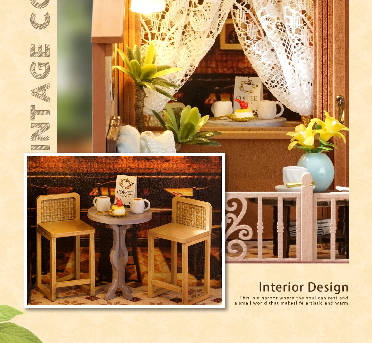 Handmade Wooden Miniature Doll House Kit 3D Puzzle Assembled Building Model Kit With LED Light DollHouses Toy For Christmas Gift