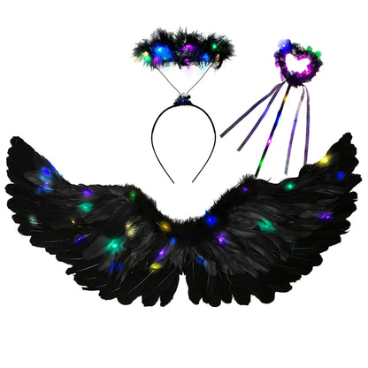 EtherealBe Light Up Angel Costume for Girls Set