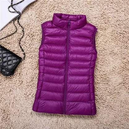 Ultralight Down Vest Women 2025 New Sleeveless Jacket Female White Duck Down Waistcoat Female Warm Puffer Jacket Outwear