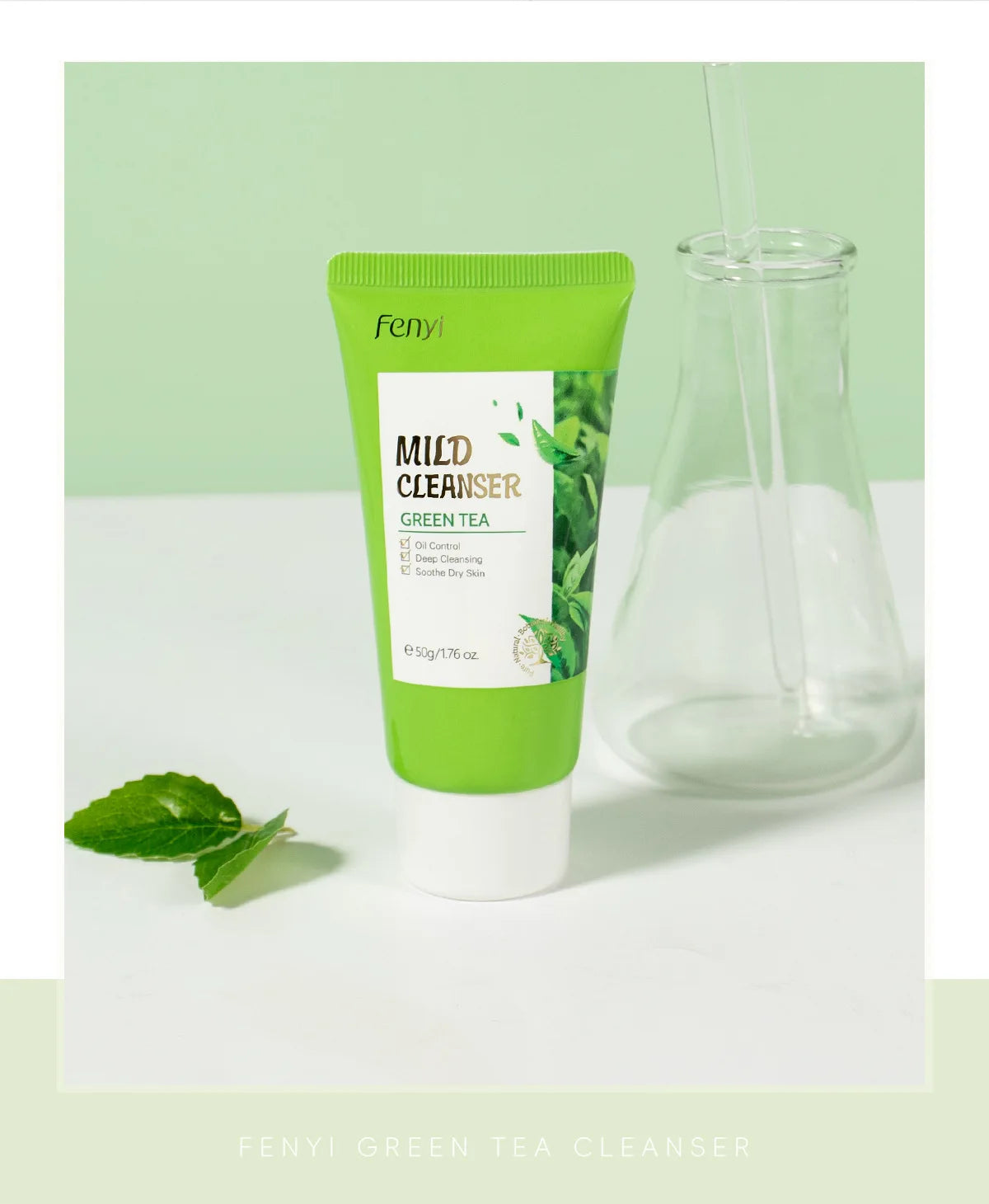 Green Tea Facial Cleanser 50g Skin Deep Cleansing Moisturizing Blackhead Removal Skincare Face Wash Foam Face Cleanser Skin Care