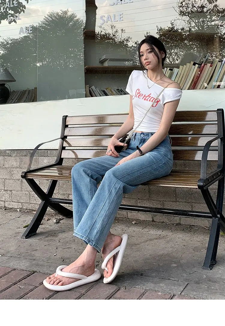 2025 Women  Jean Japan Vintage Style Low-Waisted Slimming Jeans Women's Bell-Bottom Pants Summer Season Fashion Y2K Jeans