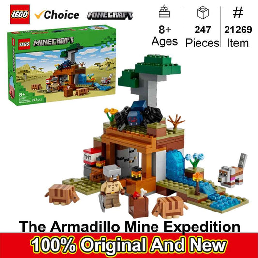 LEGO 21269  Minecraft The Armadillo Mine Expedition Toy Figures and Playset - Building Minecraft Toy for Kids, Boys and Girls