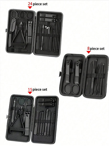 Manicure Nail Clippers Pedicure Set - Stainless Steel Manicure, Professional Grooming Kit, Nail Care Tools with Luxurious Travel