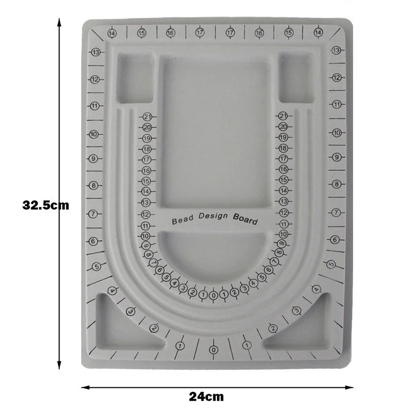 1PCS Flocked Bead Board Bracelet Necklace Beading Accessories Measuring Tools Design Jewelry DIY Craft Tool Jewelry Making