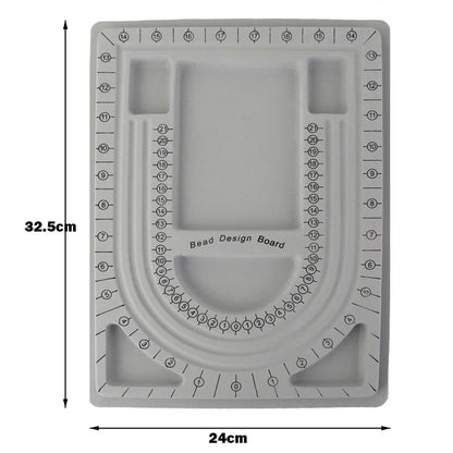 1PCS Flocked Bead Board Bracelet Necklace Beading Accessories Measuring Tools Design Jewelry DIY Craft Tool Jewelry Making