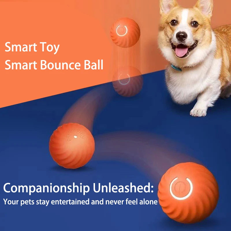 Smart Rolling Jumping Ball Toy Durable Dog Chew Toys Pet Grinding Teeth squeak Balls For Dog Interactive Supplies