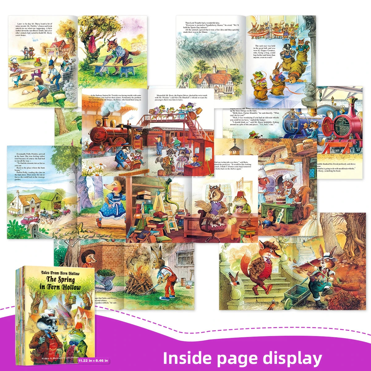 "The Spring in Fern Hollow" is a children's English story picture book with exquisite inner pages and interesting enlightenment