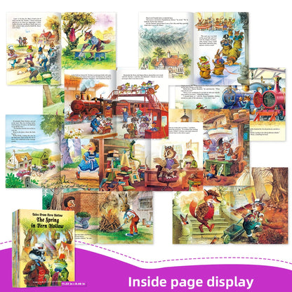 "The Spring in Fern Hollow" is a children's English story picture book with exquisite inner pages and interesting enlightenment