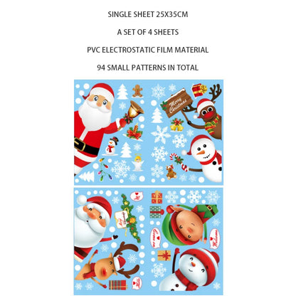 Christmas Window Sticker Merry Christmas Decorations For Home 2025 Cristmas Ornament Xmas Navidad Natal Gifts New Year 2026