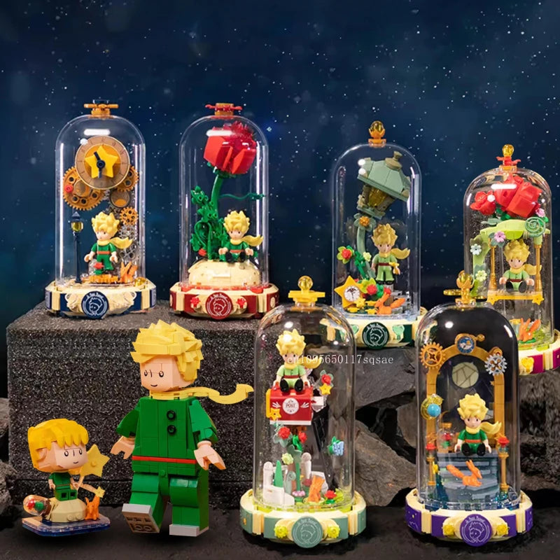Le Petit Prince Building Blocks Rose Eternal Dream Scene Assembly Toys Model Ornaments Building Blocks Children Gifts