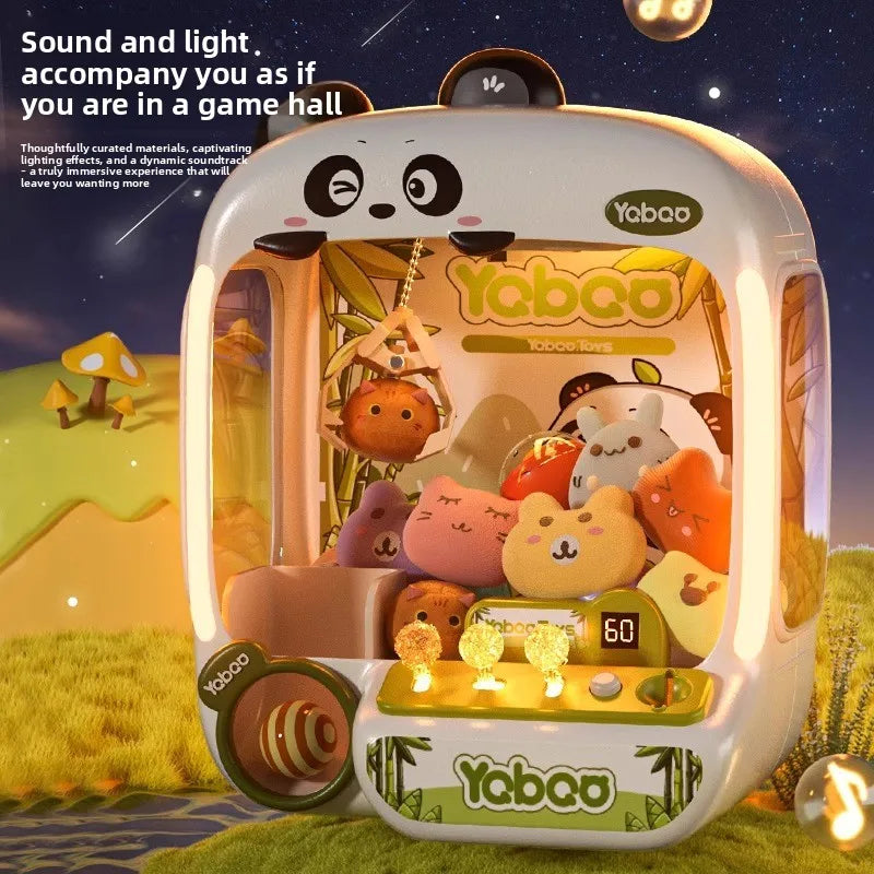 Children Mini Claw Machine Toy DIY Coin Operated Play Game Electric Clip Doll Arcade Machine Kids Interactive Toy Christmas Gift