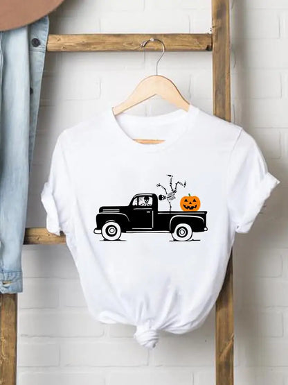 Bee Trend Style Cute Tees Clothes Halloween Thanksgiving Fall Autumn Style T Ladies Clothing Women Graphic Print T-shirts