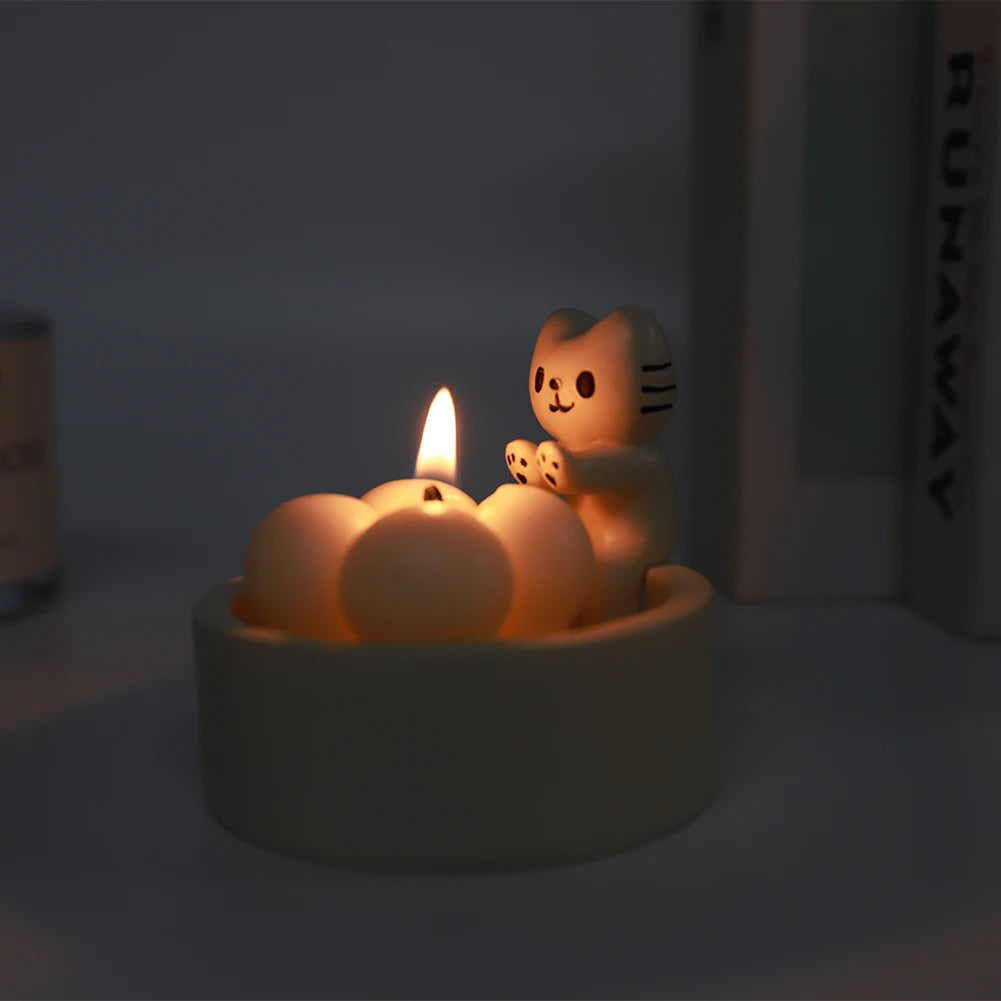 EtherealBe Cute Cat Tealight Holder for Home Decor