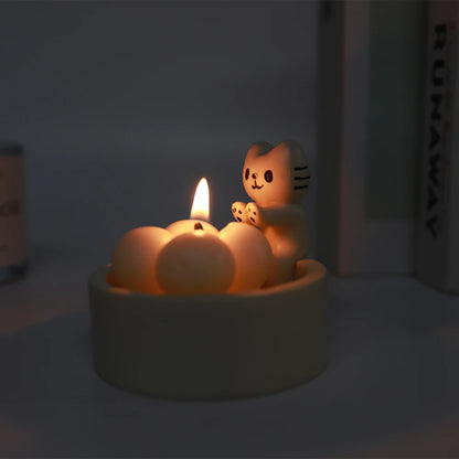 EtherealBe Cute Cat Tealight Holder for Home Decor