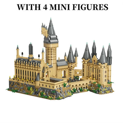 Creative Medieval Magic Castle MOC Micro Bricks School Architecture Palace Model Building Blocks Set Gifts for Kid Assembly Toys