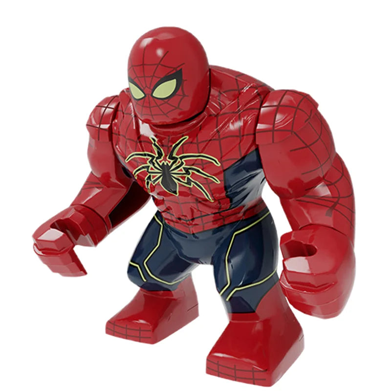 Building Blocks Marvel Transformation Figures Big Goblin Spiderman Iron Man Venom Captain Hawk Deadpool Technic Armor Gift Toys