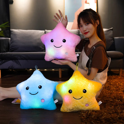 Luminous Pillow Christmas Toys, Led Light Pillow,plush Pillow, Hot Colorful Stars,kids  Birthday Gift YYT214