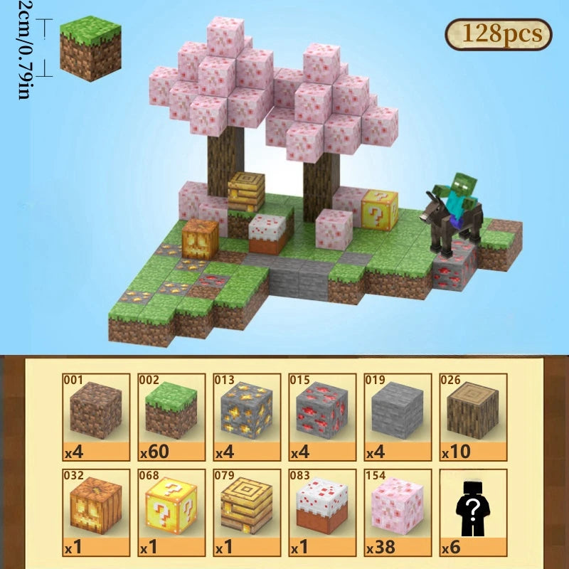 Creative Magnetic Building Block Bricks My World Famous Scene Architectural Set DIY Model Kids Toy Christmas Gifts for Boy Girls