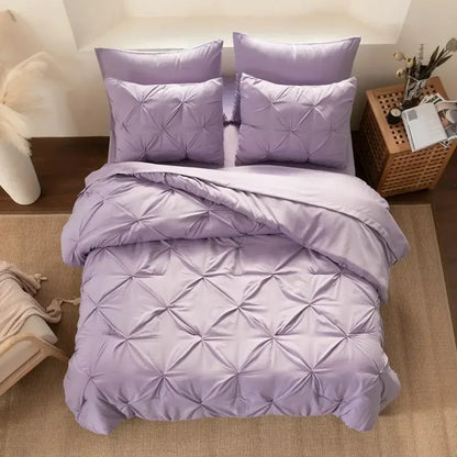 DOWNCOOL 7Pcs Comforter Sets, Multi-color Bedding Sets , All Season Down Alternative Bedding Comforter Sets